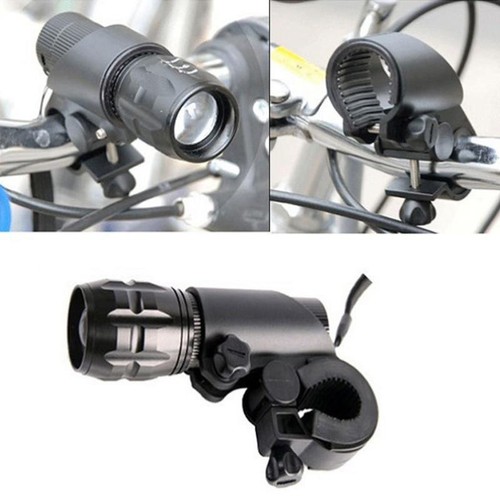Useful Black Bike Bicycle MTB Flashlight Clip 360 Degree LED Torch Clamp Tool