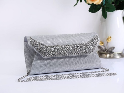 Women Satin Clutch Diamante Evening Bridal Wedding Fashion Prom party Handbag