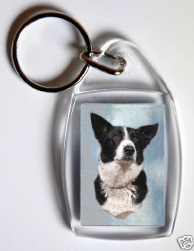 I Love Border Collies Clear Plastic Key Ring Size Choice New