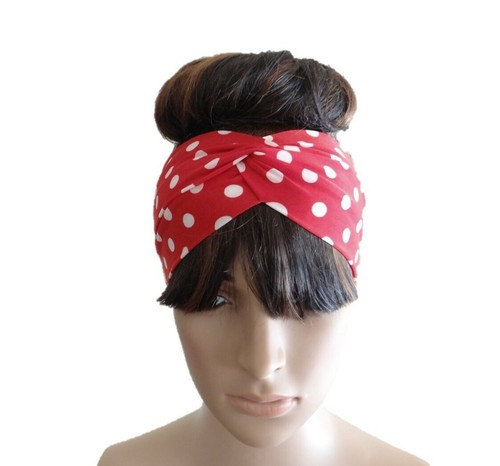 Knot Twist Head Wrap Stretch Hairband Polka Dot Twist Headband Hair Wrap.