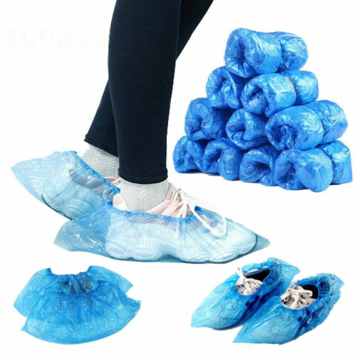 Details about  &nbsp;200Pcs Disposable Anti Slip Boot Shoe Covers Overshoes Protective Waterproof USA