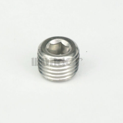 1/4" NPT Male SS304 Countersunk End Plug Internal Hex Head Socket Pipe Fitting 