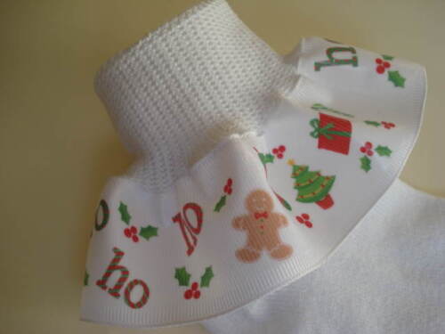 Ruffle Socks Christmas Holly Tree Gingerbread Candy for Infant Toddler Girls 
