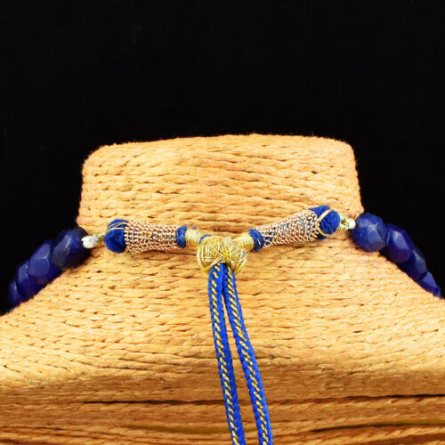 Details about  / 335.00 Cts Earth Mined Faceted Blue Sapphire Oval Shape Beads Necklace JK 28E245
