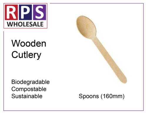 Biodegradable Wooden Spoons Compostable Sustainable Wooden Cutlery 