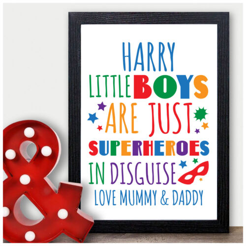 Superhero Gifts for Boys Personalised Christmas Son Grandson Super Hero Gifts 