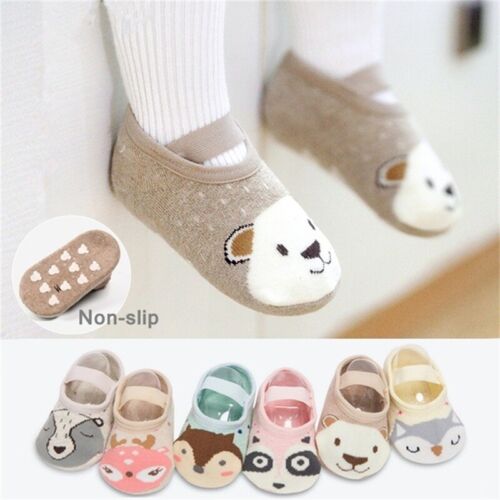 HN Baby Cute Cartoon Non-slip Cotton Toddler Floor Socks Kids Shoes Slipper Sock 