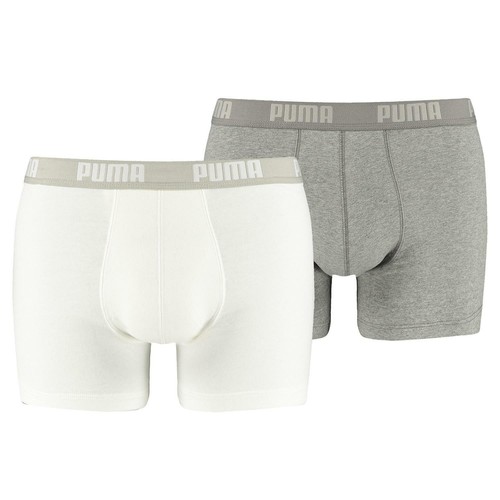 Puma 2 CONF da Uomo Di Base Boxer Slip Bianco Grigio 092 S-XL regalo donna