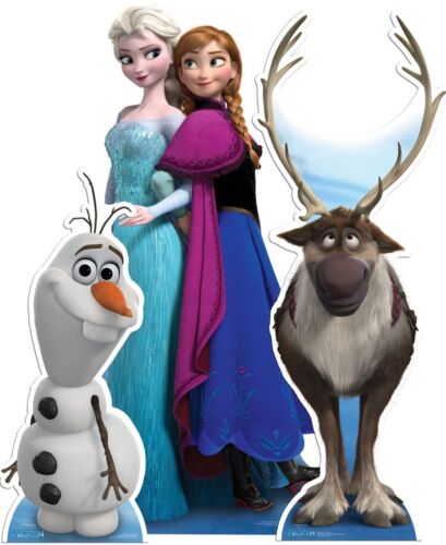 Frozen Anna Elsa Sven and Olaf Disney Lifesize CARDBOARD CUTOUT standup Set of 3