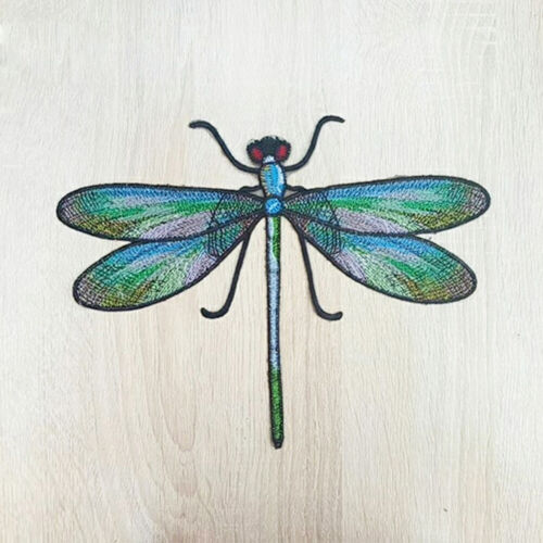 Big Dragonfly Iron On Patches Clothing Embroidery Fabric DIY Applique Badge UK 