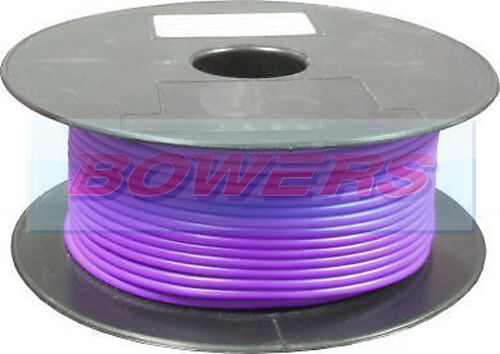 50M METRE ROLL//REEL PURPLE SINGLE CORE CABLE//WIRE 8.75AMP 14 STRAND 1mm 1.00mm²