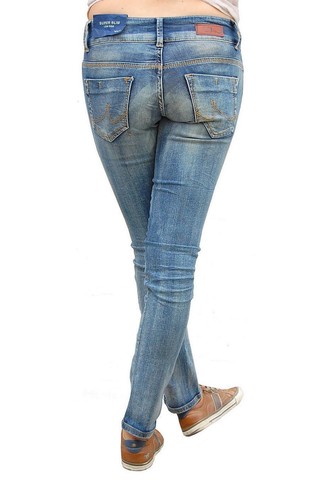 LTB Jeans Molly W27-W30 L30 NEU Damen Skinny Hose Blau Used Stretch Denim Slim