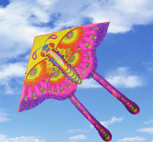 Children/'s Toy 50-CM Outdoor Fun Sports Printed Long Tail Butterfly Kite GiftWs