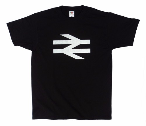 Novelty Trains Trainspotting British Rail Arrows Logo Mens Present Gift t shirt