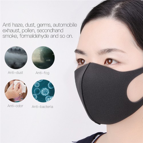 3X Mouth Mask Sponge Face Mask Reusable Anti Pollution Face Shield Mouth Covers