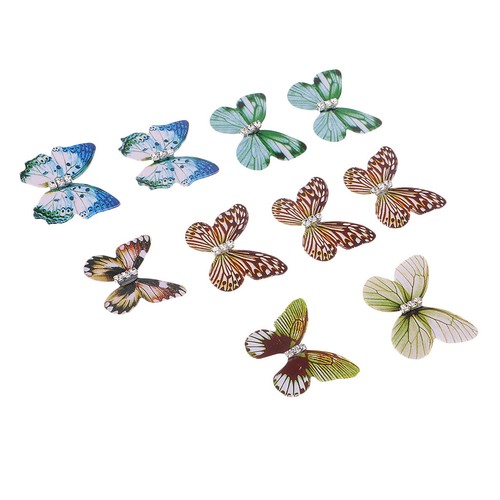 10 Stück Kunststoff Strass Schmetterling DIY Schmuck Basteln Ohrschmuck