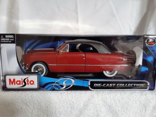 Details about  / 1950 Ford Convertible Soft Top Red diecast 1:18 scale in exc cond Retired