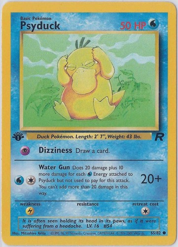 PSYDUCK 65//82 1ST EDITION Common Team Rocket MINT Buy1 Get3 @50/% OFF!
