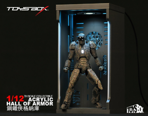 TOY BOX 1//12 Acrylic Hall of Armor Iron Man Figure Display Dust Box MK41