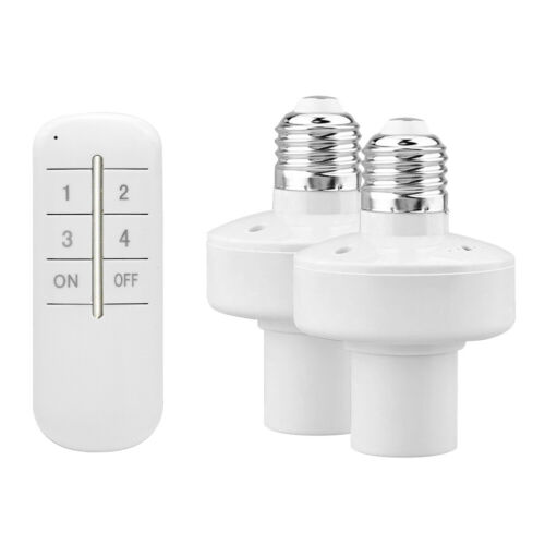Smart E27 Socket Light Lamp Bulb Holder Remote Control Wireless Switch Kits 96E 