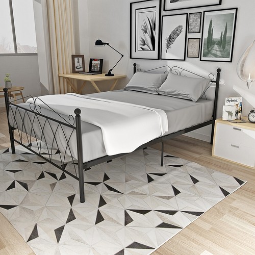 3ft 90cm Single Metal Bed Frame with Full Foam//Coil spring mattress Option