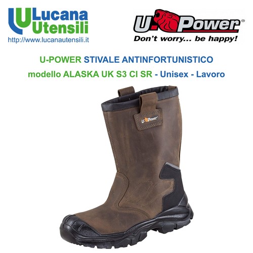 U-POWER STIVALE ANTINFORTUNISTICO ALASKA UK S3 CI SRC Unisex INVERNALE Stivali