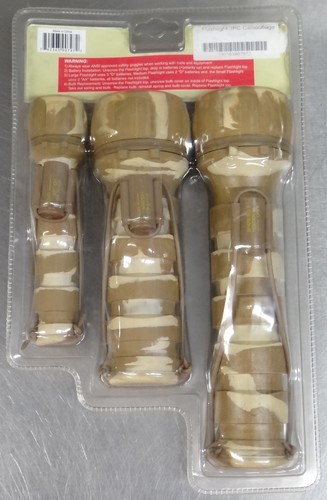 90797-NOUVEAU STOCK ANCIEN Krypton bulbs Gordon 3 Pièce Camouflage Torche SET W