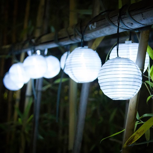 10//20 LED Energia Solare Giardino Stringa Luci Appeso Lanterna Lucine Festa all/'Aperto