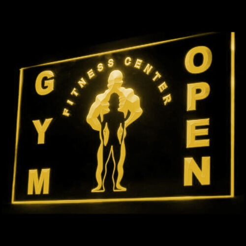 160036 GYM Fitness Center OPEN Centre Apparatus Equipment LED Light Sign