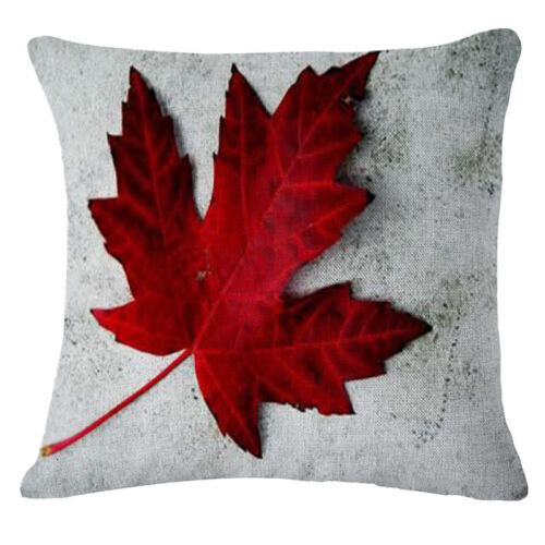 18x18/" Maple leaf Linen Cotton Throw Pillow Case Cushion Cover Home Sofa Decor