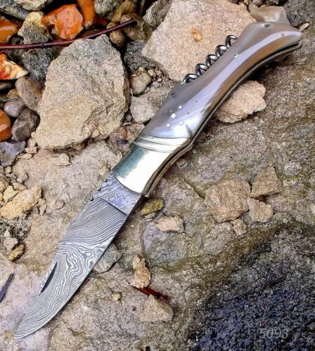 Hoja de Acero Damasco Laguiole Multi personalizado modernos de colección y cuchillos plegables hechos a mano