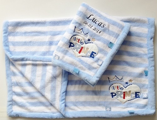 Little Princess Baby Blanket great gift Personalised Deluxe Little Prince