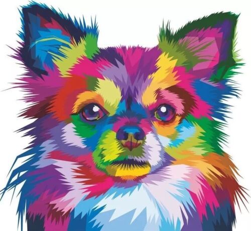 3” Chihuahua Dog Pop Art Rainbow Woof Pet Adopt Puppy Vinyl Cool Sticker