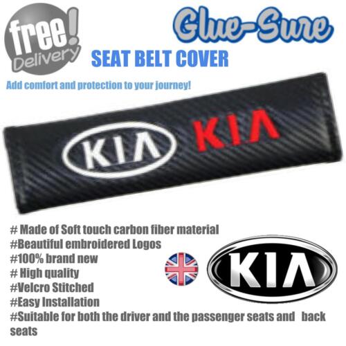 Kia Car Seat Belt Safety Shoulder Strap Cover Cushion Pad Carbon Fiber