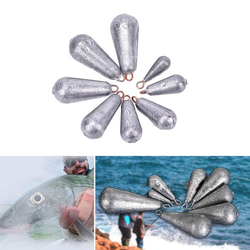 5× Drop Shot Water droplets Finesse Weight Lead Sinker Terminal with Rigs TS