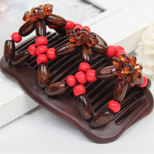 Tendance African hairclip épingle à cheveux haargreifer Butterfly joli aspect bois rouge