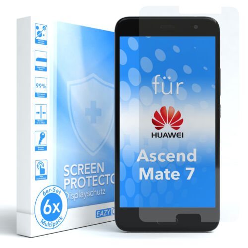 6x Huawei Ascend Mate 7 tanques lámina protector pantalla Lámina protectora claro 