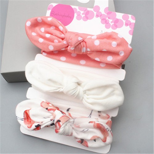 3 Teile satz Kaninchen Ohr Elastische Baby Stirnband Mädchen Haarschmuck
