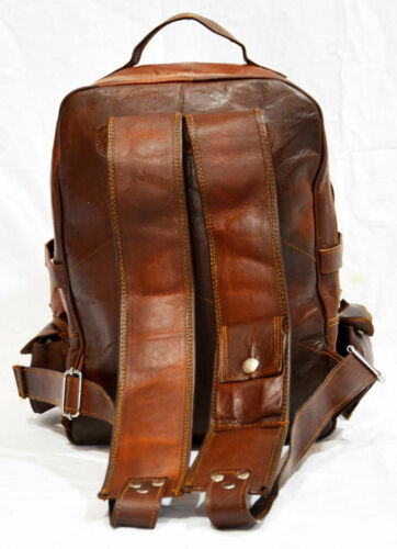 New Genuine Vintage Men's Leather Backpack Bag Satchel Briefcase Laptop Bag 