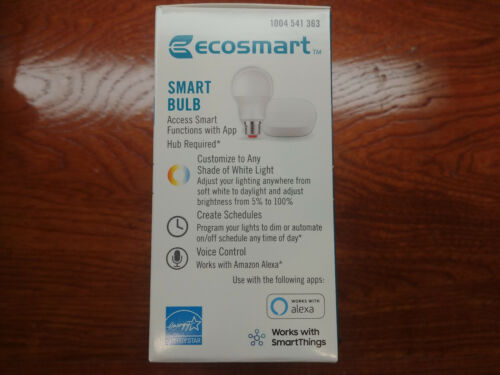 Color Temp SmartThings 60W Zigbee Alexa EcoSmart Smart Bulb w/ Remote Echo 