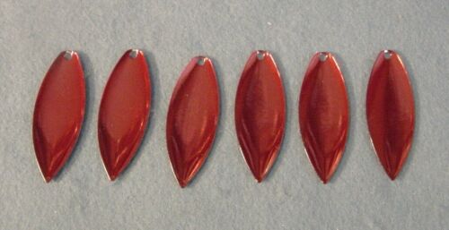 Lot de 6 Worth Mfg #5 Texas Red willow leaf Spinnerbait lames #TRed