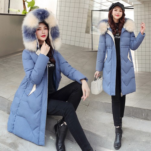 New Padded Womens Hooded Winter Coat Ladies Jacket Size 6 8 10 12 14 Parka Fur