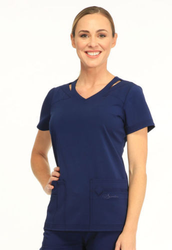 XS TO 2X Cherokee Sapphire Scrubs Set Top SA601A Pant SA101A Navy All Size