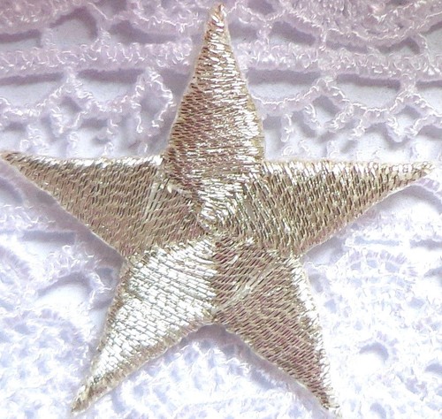 embroidered iron on applique star select size and color price for 1 star// patch