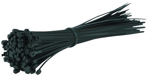 Qualité Câble Cravate 100 mm x 2.5 mm taille 500 x attaches de câbles en Nylon Zip Tie Wraps Noir 