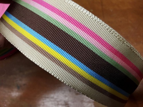 Vintage RAYON STRIPE 1 3//8/" GROSGRAIN RIBBON TRIM 1 yard France DRESS DOLL