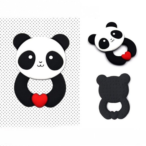 Panda Shape Silicone Teether Baby Teething Silicone Pendant Necklace Accessory H