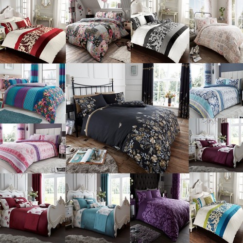 Luxurious Quality /& Modern Empire Damask Duvet Quilt Cover Bedding Set All Sizes