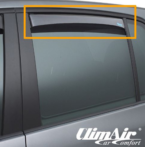 ClimAir Windabweiser MASTER Türen hinten KIA Sportage Typ SLS 2010-16 rauchgrau