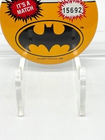 Vintage Batman Video Game Promo Pin Sunsoft 1989 Convention 3" Pinback RARE NES